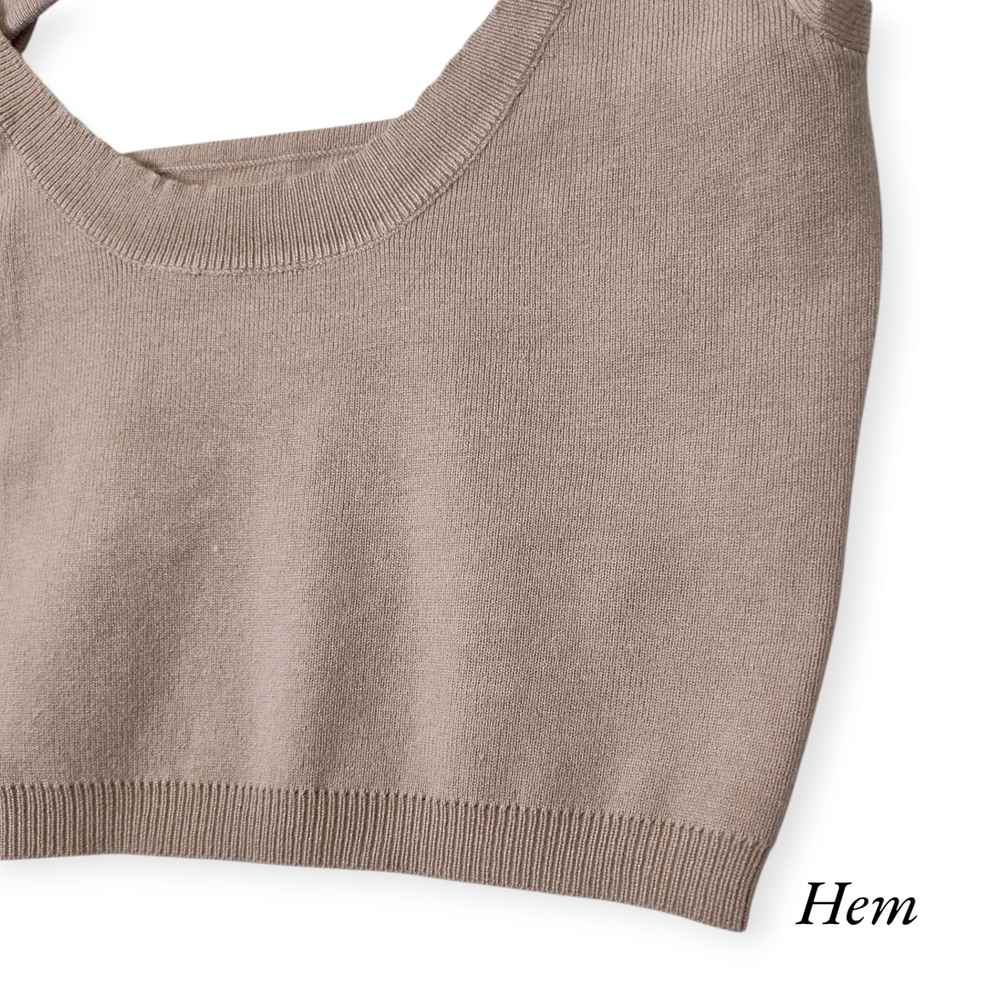 Papermoon Tan Cutout Crop Tank Top Size Small - Picture 6 of 7